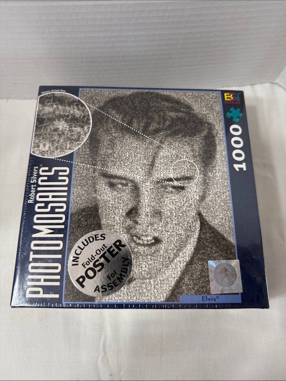 Elvis Presley Photomosaic 1000-Piece Jigsaw Puzzle Digital Artwork & Poster